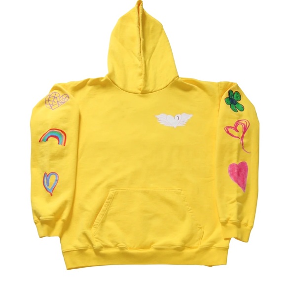 NEW KIDS WORLDWIDE “Love You” Yellow HOODIE Size Small Unisex - Picture 1 of 12